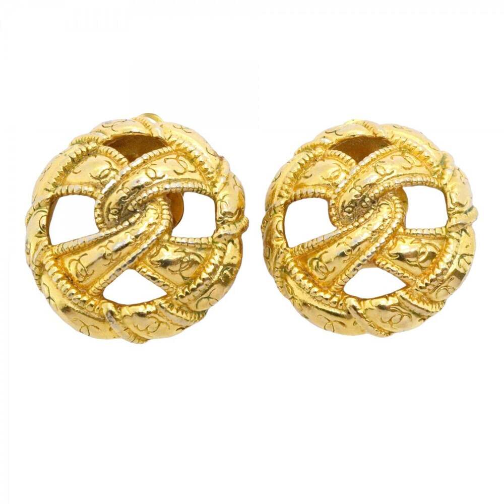CHANEL Authentic Green Logo Earrings - Picture 1 of 8